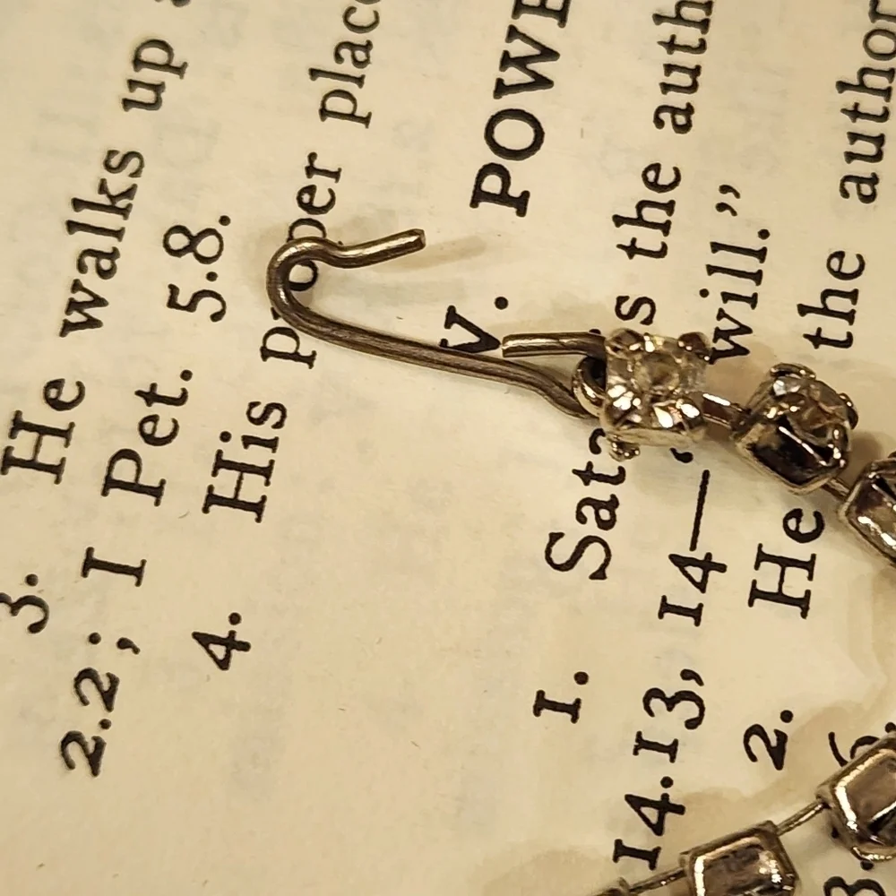 Art Deco Wedding Necklace Vintage Crystal/Rhinestone 13.5